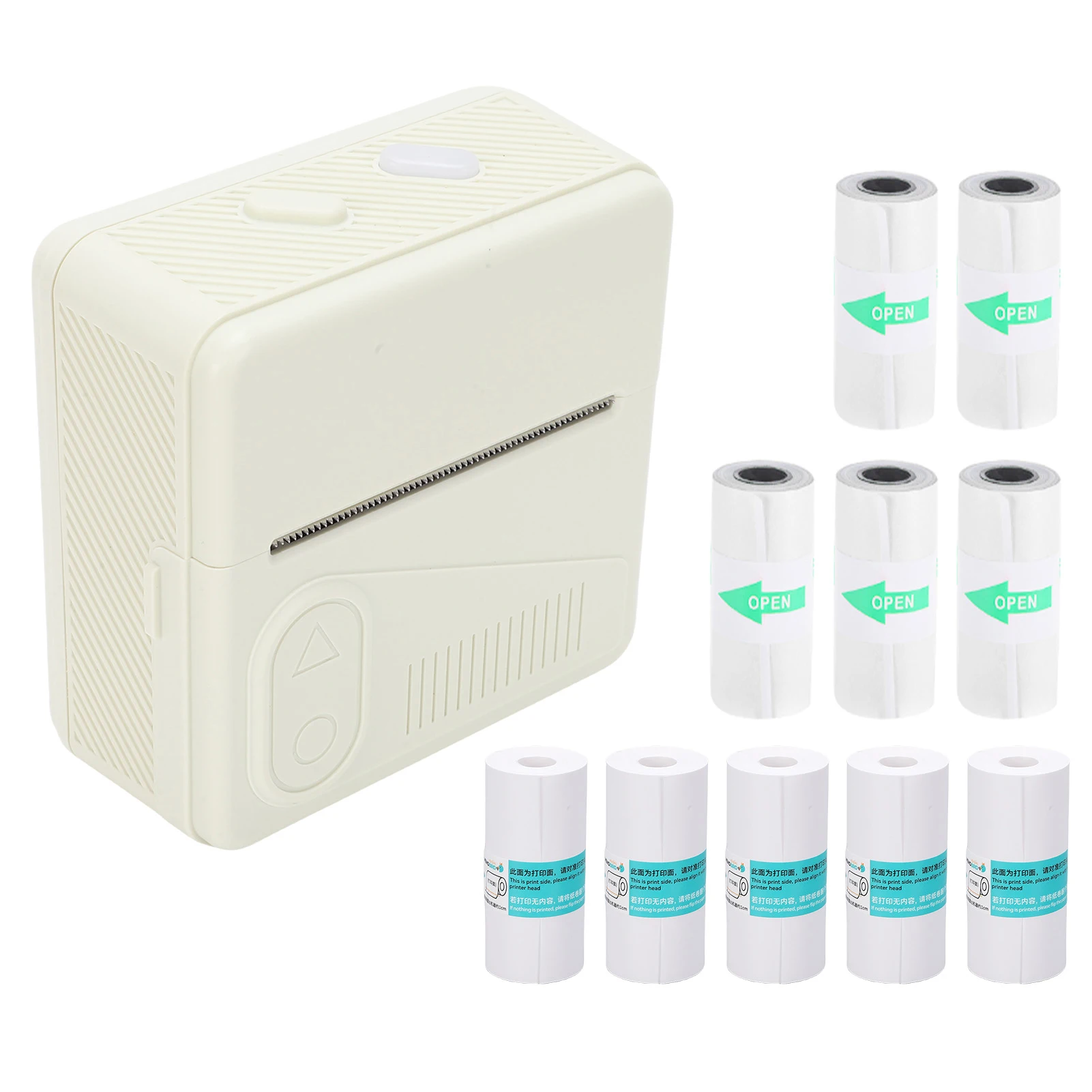 

57mm Instant Sticker Printer 200dpi Bluetooth Thermal Label Printer for IOS for Android Includes 6 Thermal Paper 5 Sticker Rolls