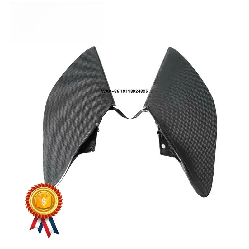 Dry Carbon Fiber Side Vents Trim Fit for 2015-2019 F488 GTB & Spider OE Style Side Air Vents Fins Replacement