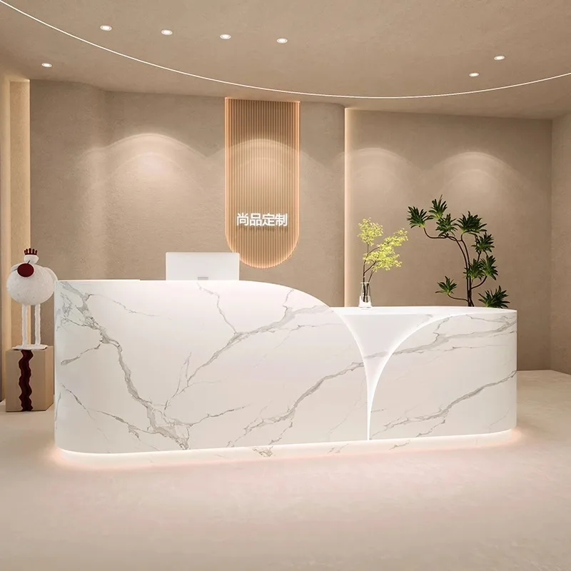 Modern Simplicity Reception Desk, Cashier Clothing Store Desk, Reception Desk for Beauty Salon, Nordic Luxury Furniture