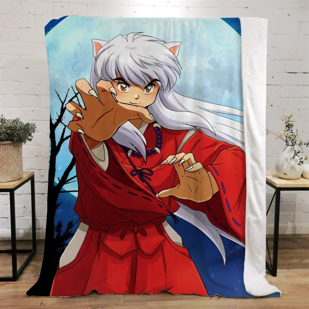 Inuyasha Warm Winter Blankets for Sofa Cover Blanket Bed Throw Luxury Bedding Beach Towel Knitted Plaid Home and Decoration Knee