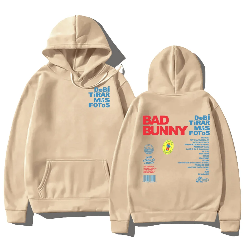 Bad Bunny Debi Tirar Más Fotos Hoodies Bad Bunny DTMF 2025 Chic Pullover Men Women Aesthetic Clothes Trends Oversized Streetwear