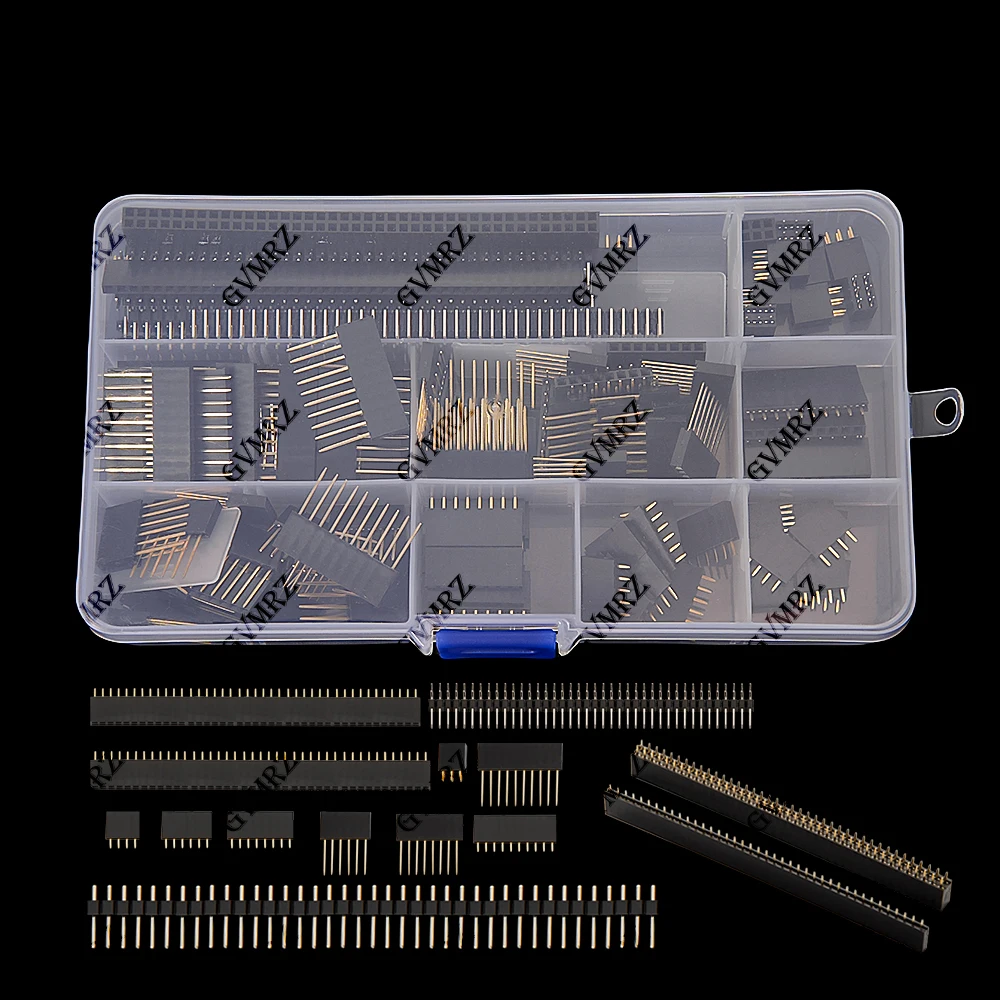 122pcs/Box 2.54mm Single Dual Row Pin Socket Male Female Header Connector 40P PCB Board Combination Kit  Male Female 40P