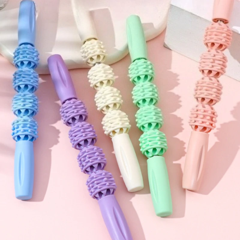 

1pc Yoga Massage Roller Stick - Manual Deep Tissue Massager for Muscle Relaxation, Leg Slimming & Calf Stretching