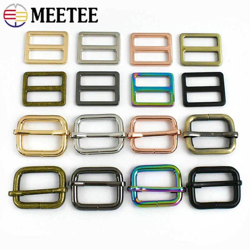 

5/10Pcs 16-50mm Metal Buckles Tri Glide Sliders for Bag Strap Ring Hook Webbing Adjuster Clasp Dog Collar Loop DIY Accessories