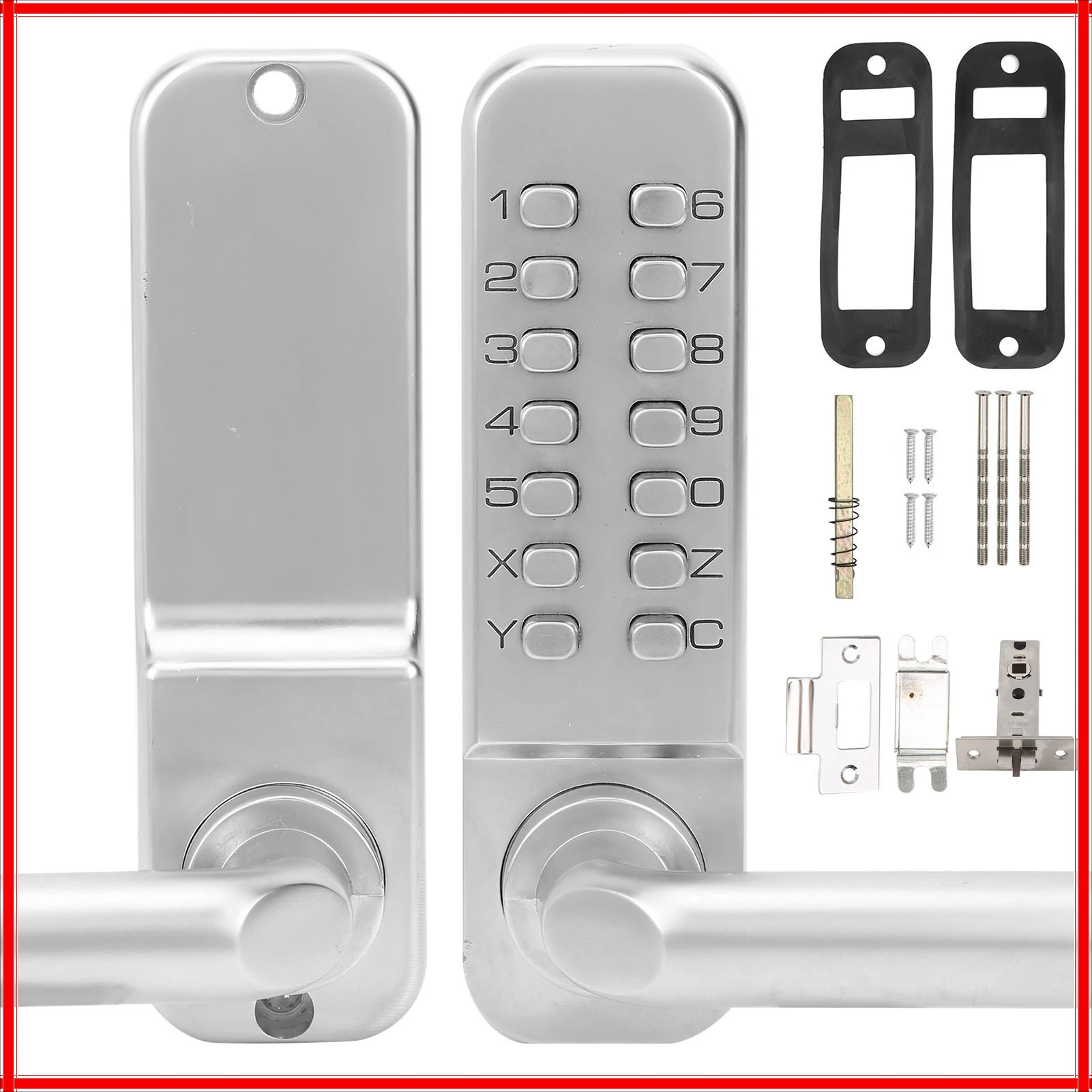 Waterproof and Sunscreen Mechanical Digital Lock Password Entry Non Power Anti Theft Safety Home Access Code Door Lock