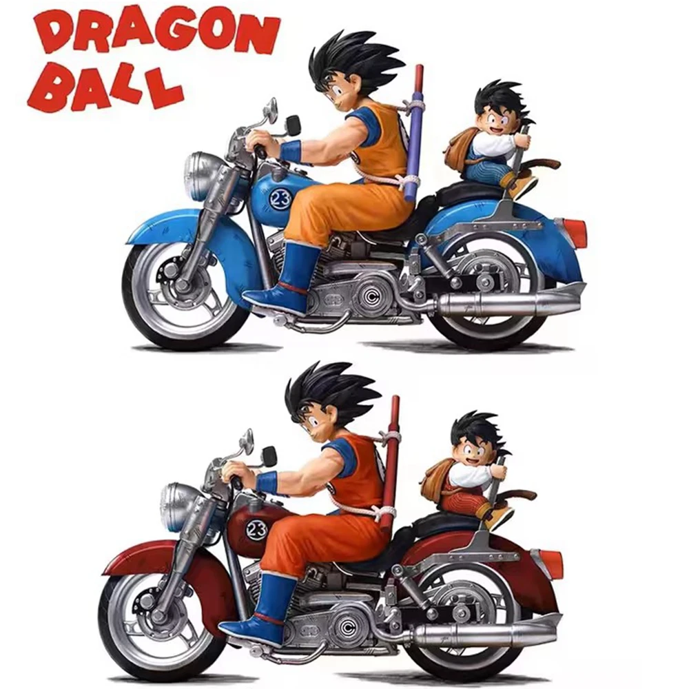 

15cm Dragon Ball Figurine GD Motorcycle Goku and Gohan Kid Action Figure Motor GK Statue PVC Collectible Dolls Desktop Toy Gifts