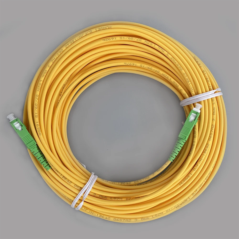 Cable de extensión de Fibra óptica SC/APC para interiores, convertidor simple, 15M/20M/30M