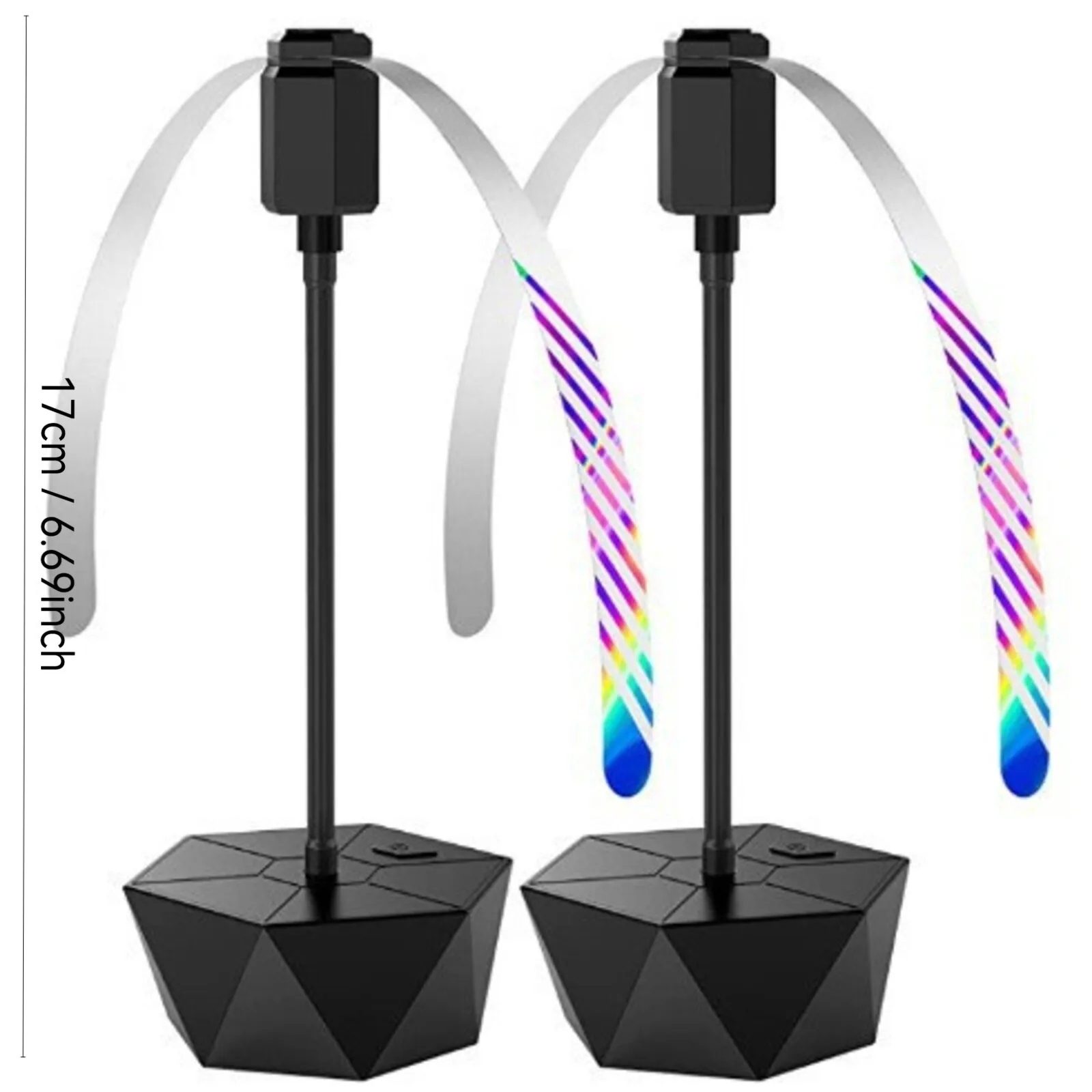 

2 шт. вентиляторы для столов, вентилятор от мух, сохраняет мух с голографическими лопастями для пикника, ресторана, кухни, кемпинга, вентилятор