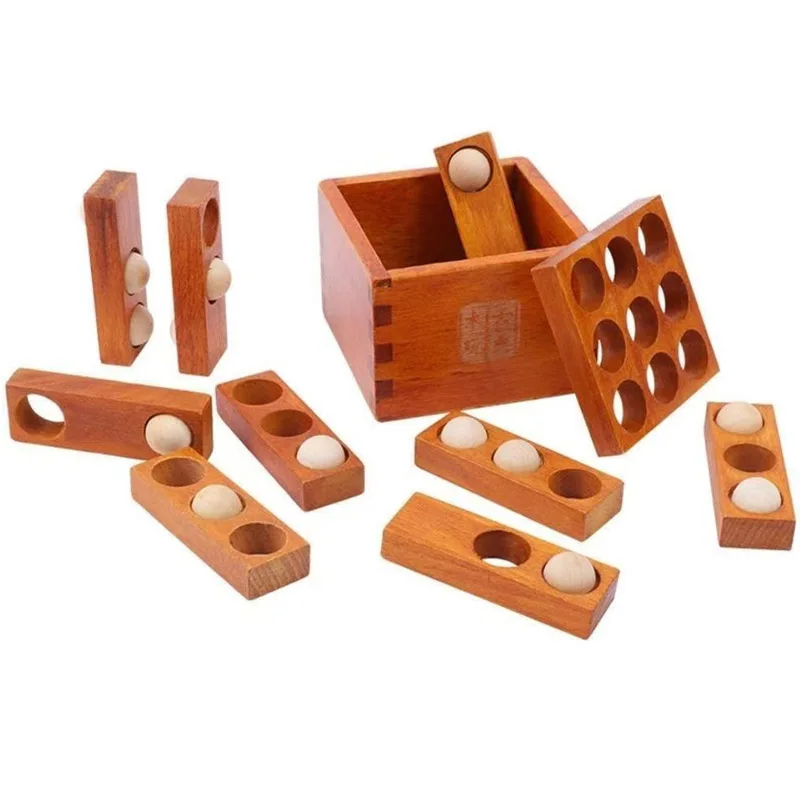 Casse-tête en bois pour adultes et enfants, boîte de puzzle, Lu Ban Lock, IQ Beaumont Games, cadeau unique, trente-six stratagèmes