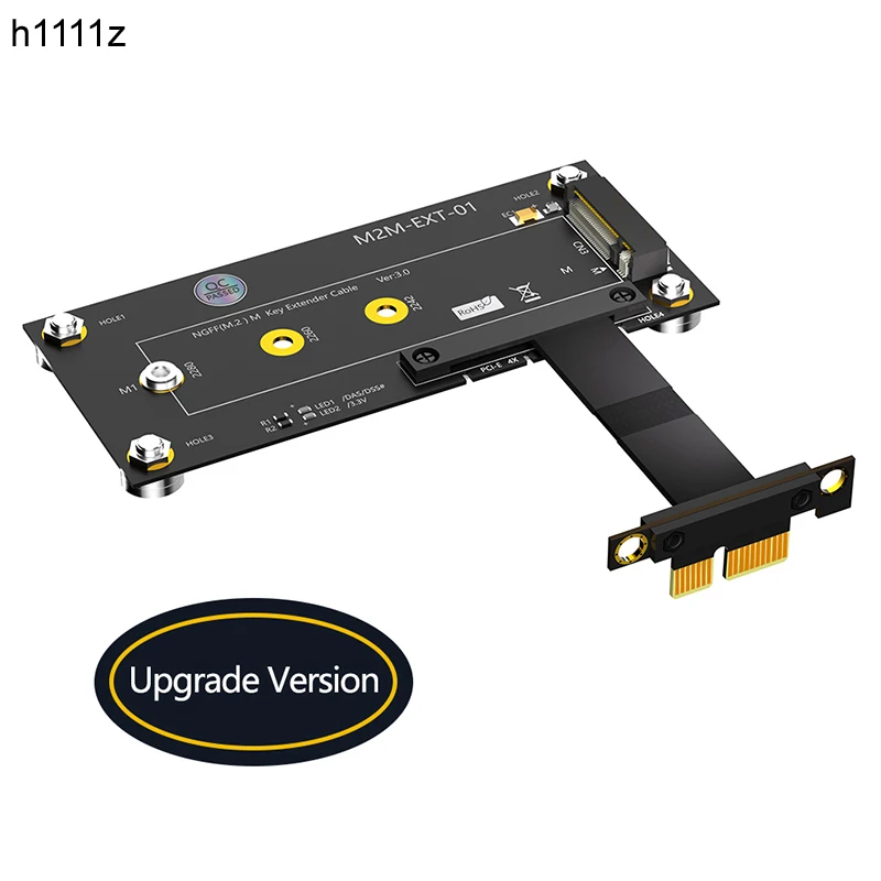 NGFF M.2 NVME M-Key SSD to PCI Express X1 Extension Cable Riser Board with Magnetic Pad Supports 2230 2242 2260 2280 M2 NVME SSD