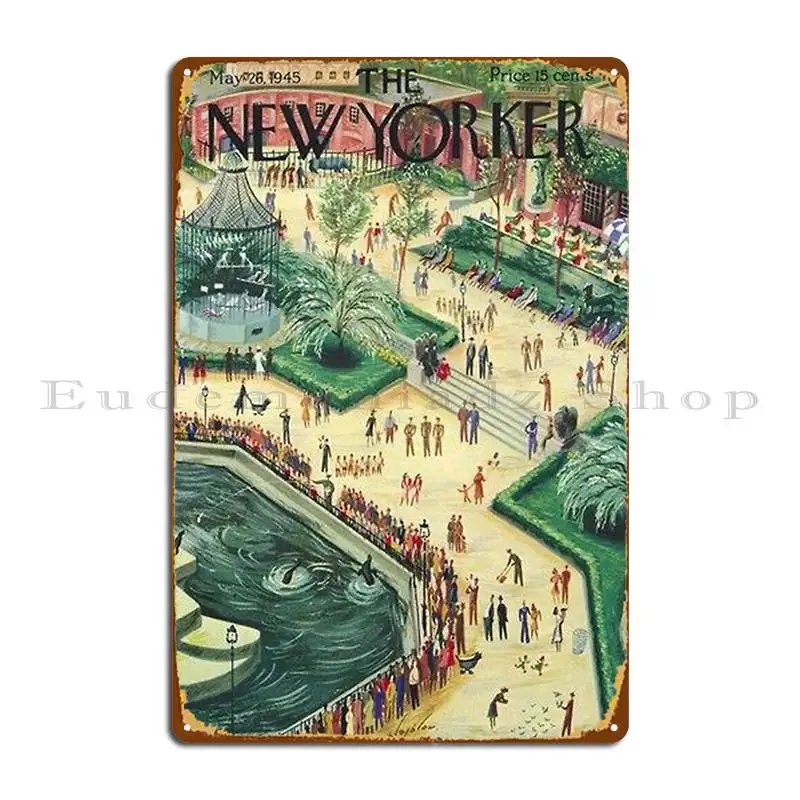 The New Yorker May 26 1945 Issue Metal Signs Vintage Wall Decor Design Club Designs Tin Sign Poster