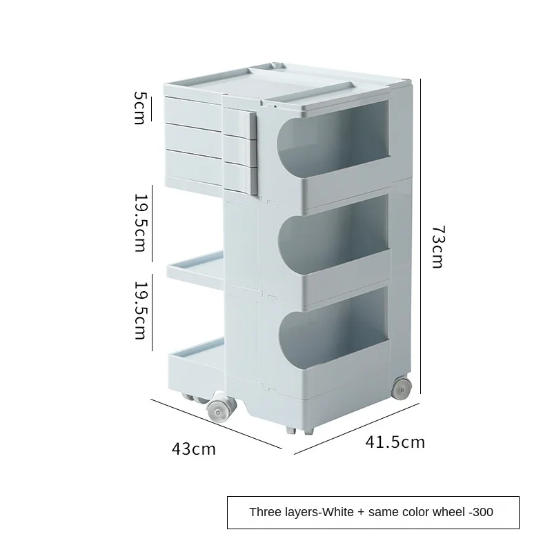 Nordic Coffee Tables Mobile Living Room Sofa Side Table Cabinet Snack Storage Rack Multi-storey Bedroom Bedside Tables Furniture