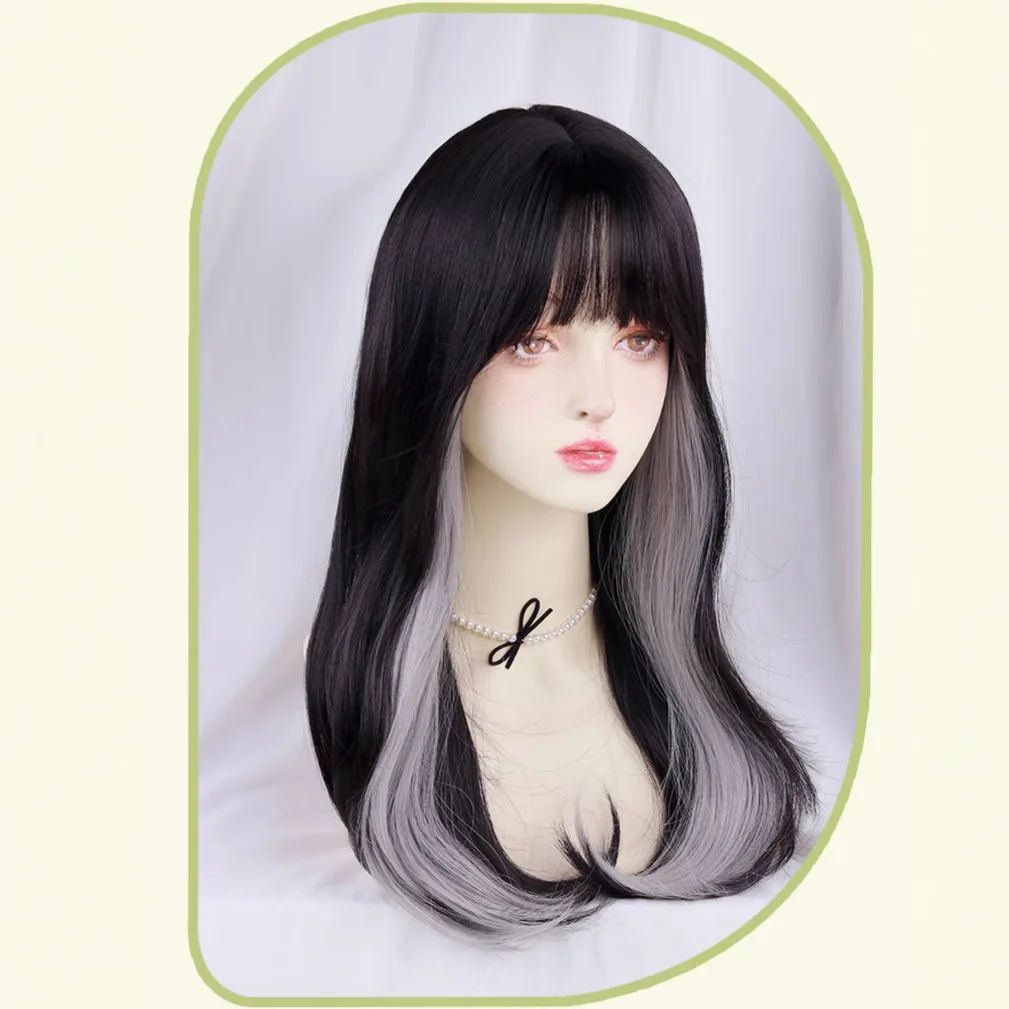 شعر مستعار نسائي طويل مجعد، على الطراز الأوروبي والأمريكي، شعر مستعار معلق للأذن، يسلط الضوء على الصباغة، غطاء رأس كامل، قمة الموضة #3