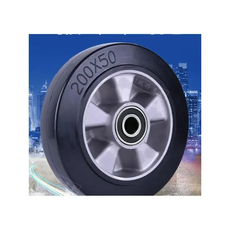 1 Pcs 10 Inch Trolley Wheel Chair Rubber Wheel Silent Rubber Belt Heavy Duty 5/6/7/8/10 Inch Roller Universal Wheel
