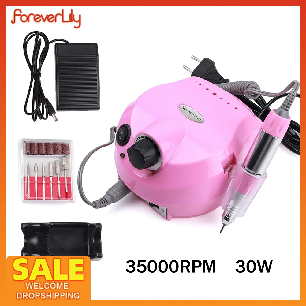 

35000RPM Professional Nail Drill Polishing Machine Nail Gel Grinding Milling Device Manicure Pedicure Polisher Nail Drill Bits