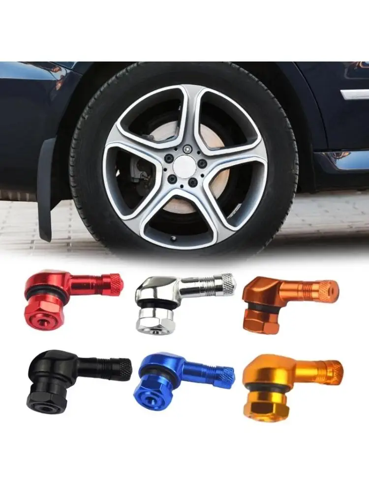  Motorcycle Modification Accessories Replacement Tire Valves Stems 90 Degree Aluminum Tyre Valves Stem for Most Motorbike