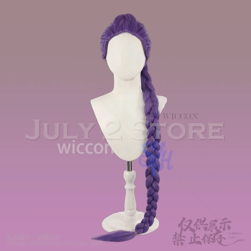 Anime Film Kpop Demon Korea Cosplay Rumi Grupa Dziewczyn Huntrix Hot Idol Fioletowy Kucyk Peruki Jirai Kei Dziewczyny Peruka Termiczna Halloween