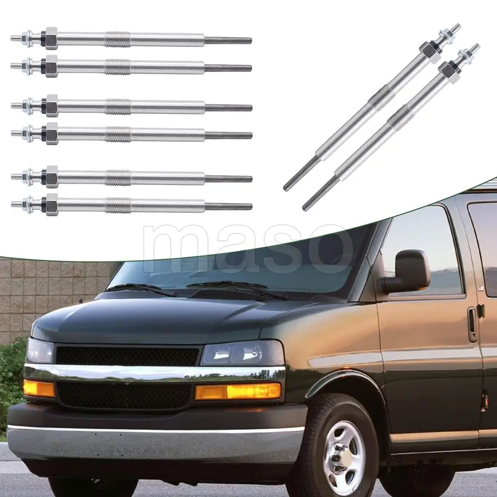 

8pcs Diesel Engine Glow Plug For Chevrolet Express Silverado 2500 3500 For GMC Savana Sierra 2500 3500 12639701 97364968