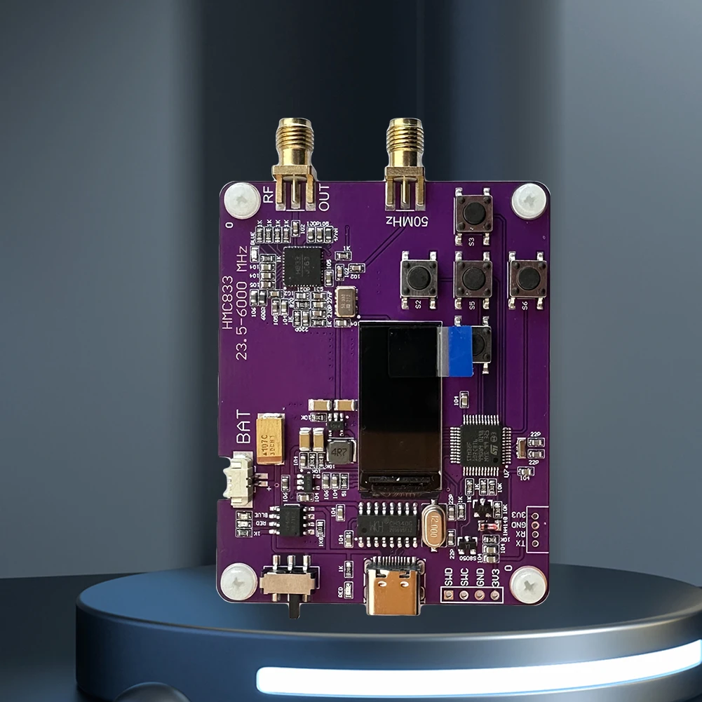 

6Ghz HMC833 RF Signal Generator 0.96inch OLED Screen Display RF Signal Source Transmitter Charging Module