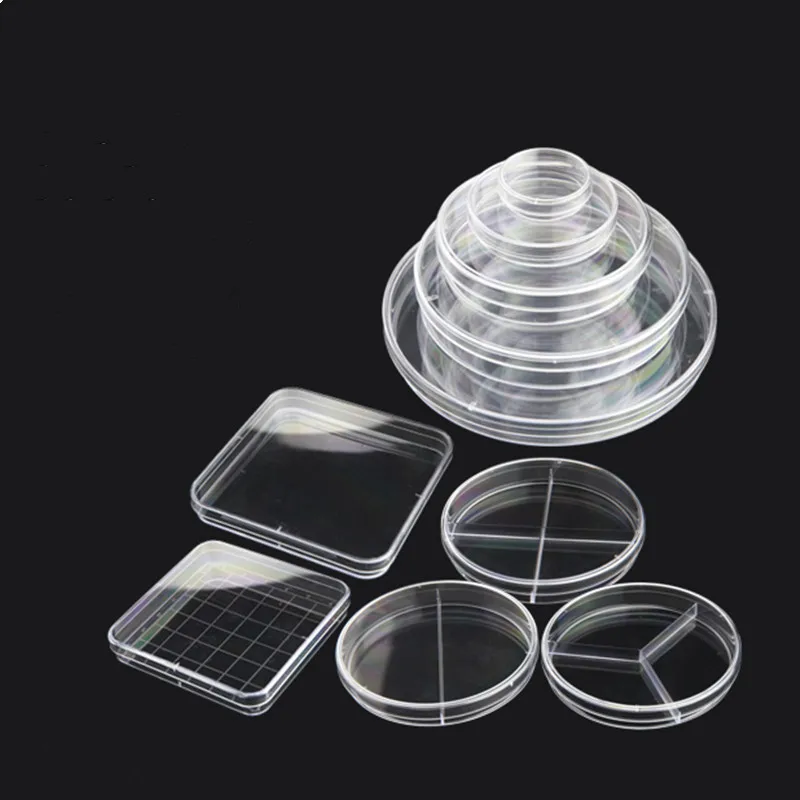 

10Pcs/Lot Plastic Sterile Petri Dishes Bacteria Culture Dish for Laboratory Biological Scientific School Supplies