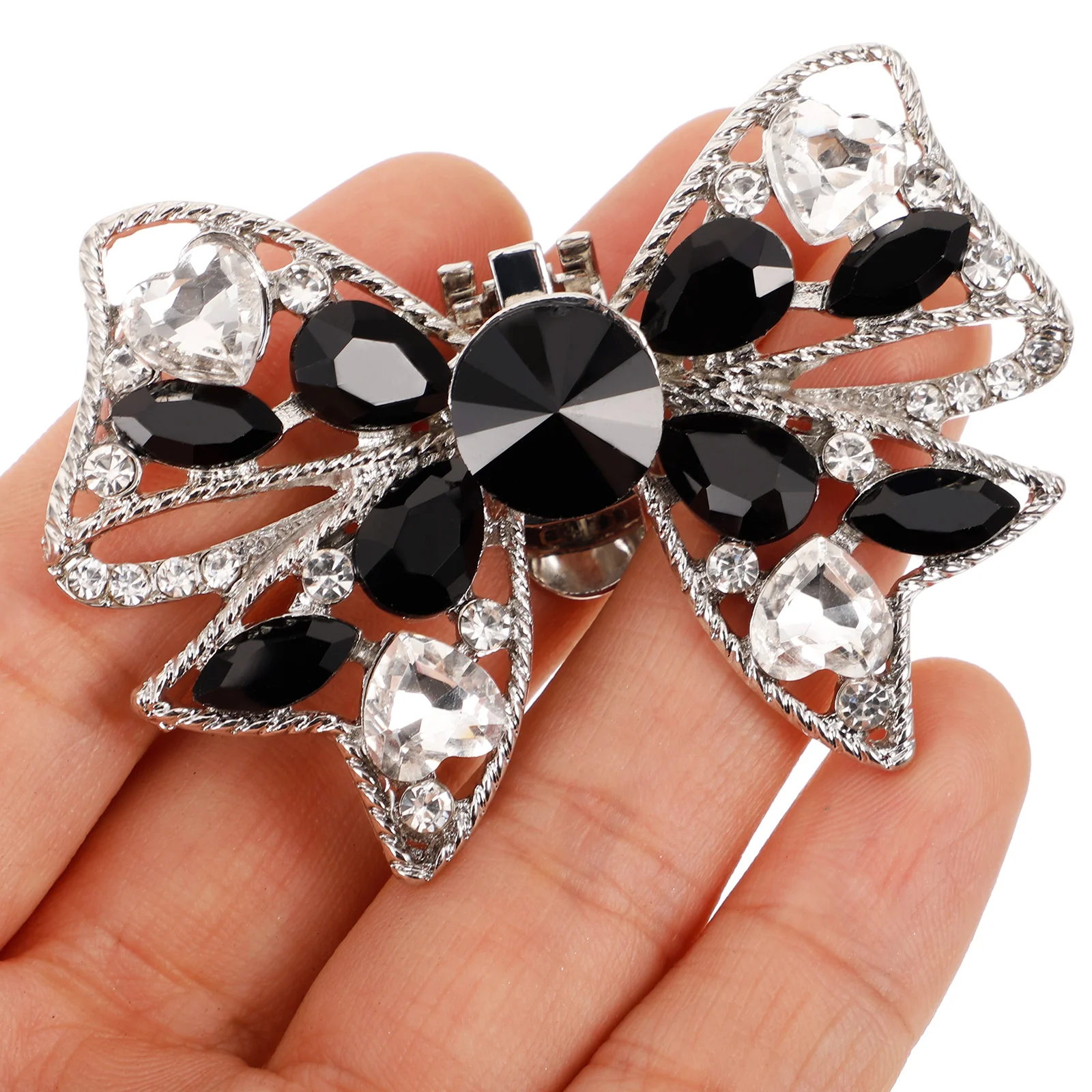 

1Pair Bow Shoe Clips Rhinestone Charm Decorative Shoe Clips for Bridal Wedding High Heels Accessories Bow Shoes Buckle