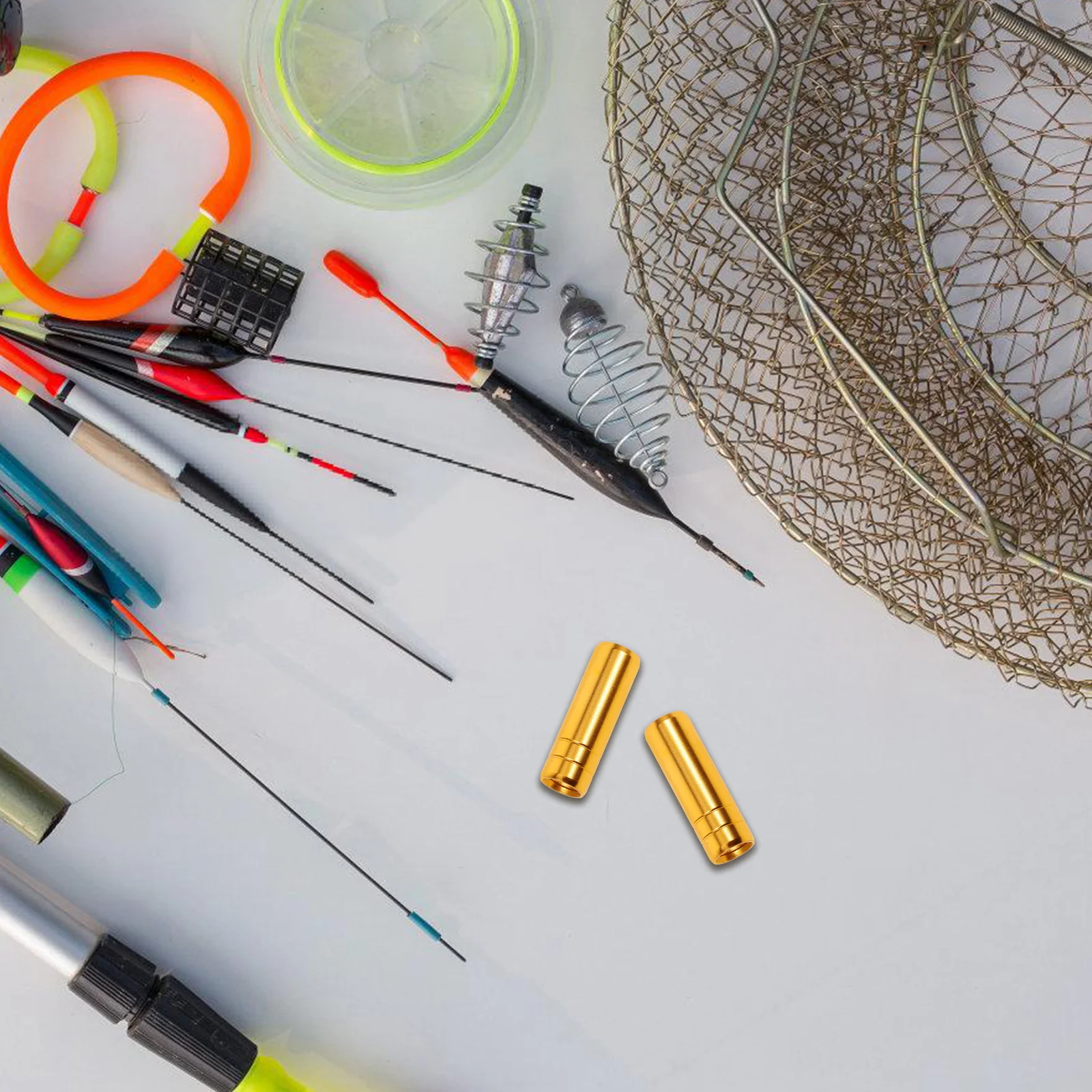 

5pcs Fishing Net Pole Adapter Clip on Nut L Nets Shrimp Crawfish Basket Supplies Durable Alloy Versatile Design Easy