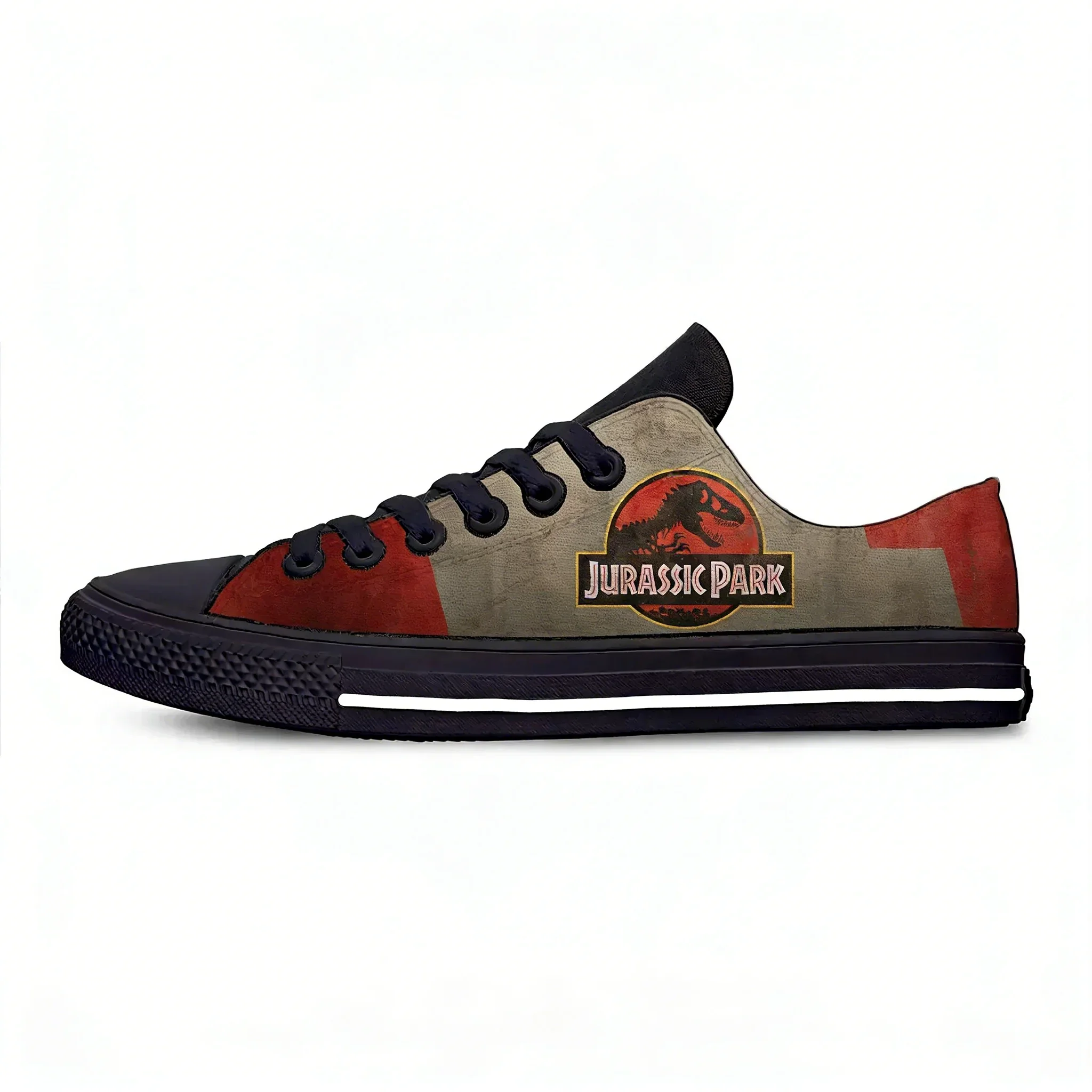 Zapatillas de Lona Casuales con Diseño de Dinosaurios de la Película Jurassic Park, Divertidas y Clásicas para Hombre y Mujer