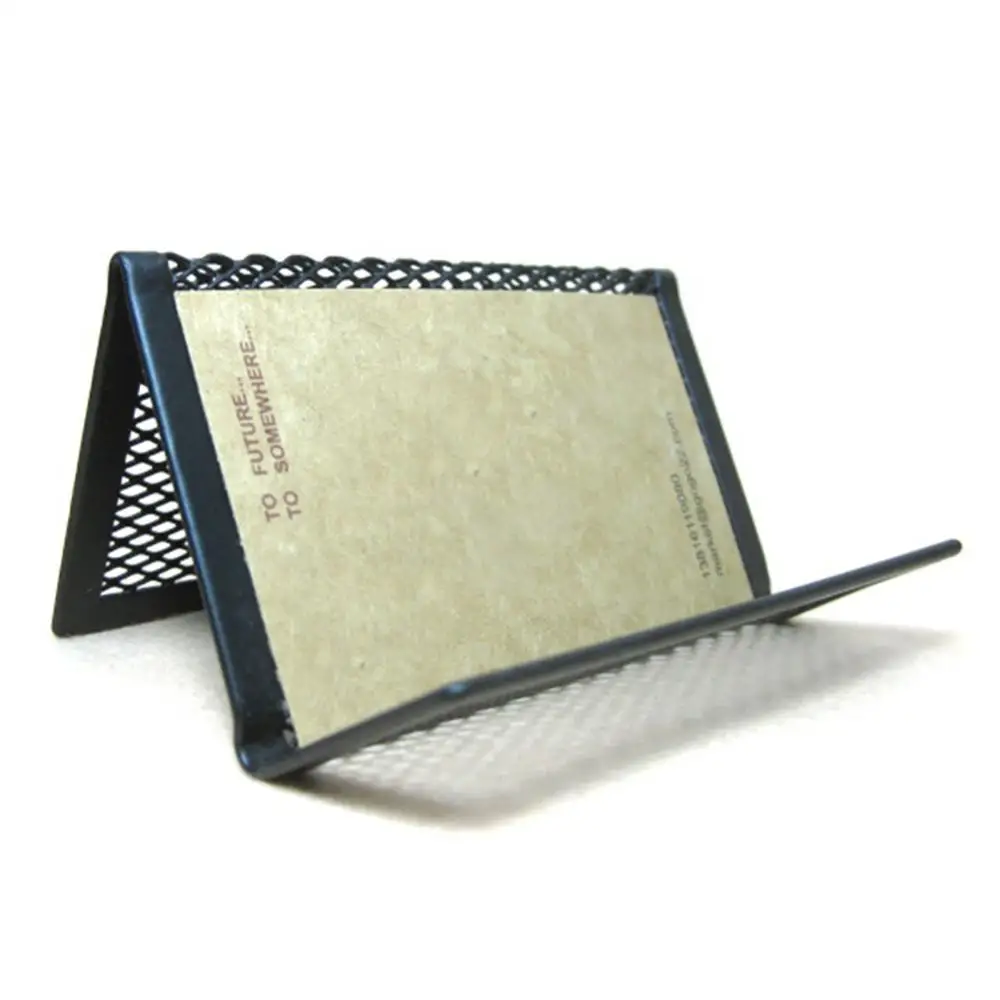 Solid Color Hollow Business Name Card Holder Display Shelf Durable Stands Gift