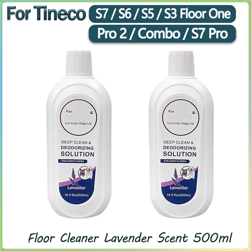 Płyn do czyszczenia podłóg do robotów sprzątających Tineco FLOOR ONE S3/ S5/Pro2/Combo/S7Pro, wszystkie serie, zapach lawendy, 500 ml