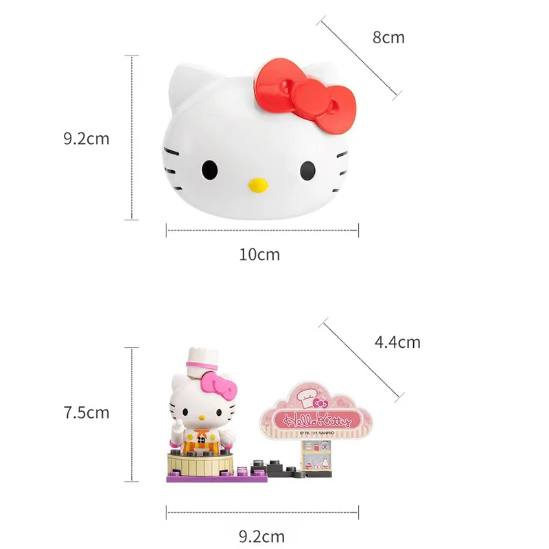 Genuine Sanrio Hello Kitty Twisting Egg Action Figure Toy Assembly Block Scene Doll Children Christmas Gifts Give Girl