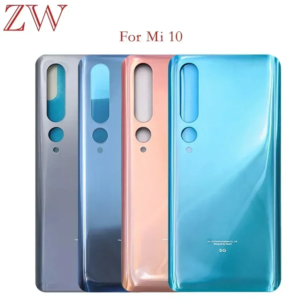 For Xiaomi Mi 10 Mi10 Battery Back Cover 3D Glass Panel Rear Door For Xiaomi Mi 10 Battery Housing Case With Adhesive Replace