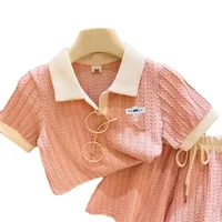 Ensemble de vêtements pour bébés filles, mignon, doux, décontracté, haut à manches courtes, pantalon, vêtements de sport confortables pour enfants de 2 à 10 ans, été 5