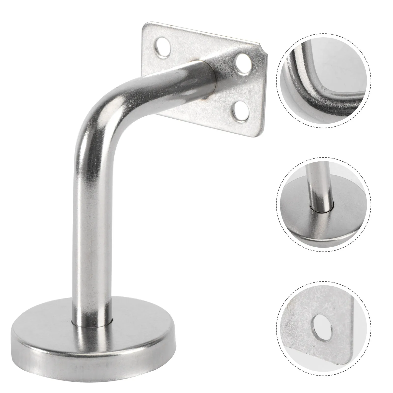 

5Pcs Handrail Wall Brackets Stainless Steel Solid Heavy Duty Handrail Support for Office Hotel Villa Stair Rail Bannister