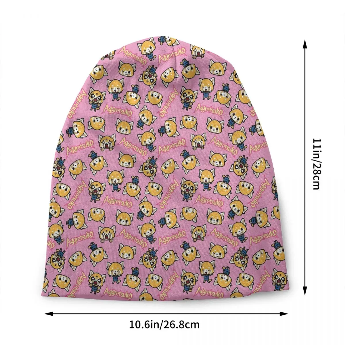 مخصص العدوانية Retsuko قبعة قبعة للجنسين شتاء دافئ بونيه أوم الحياكة القبعات الورك الرسوم Skullies Beanies قبعات الرجال النساء