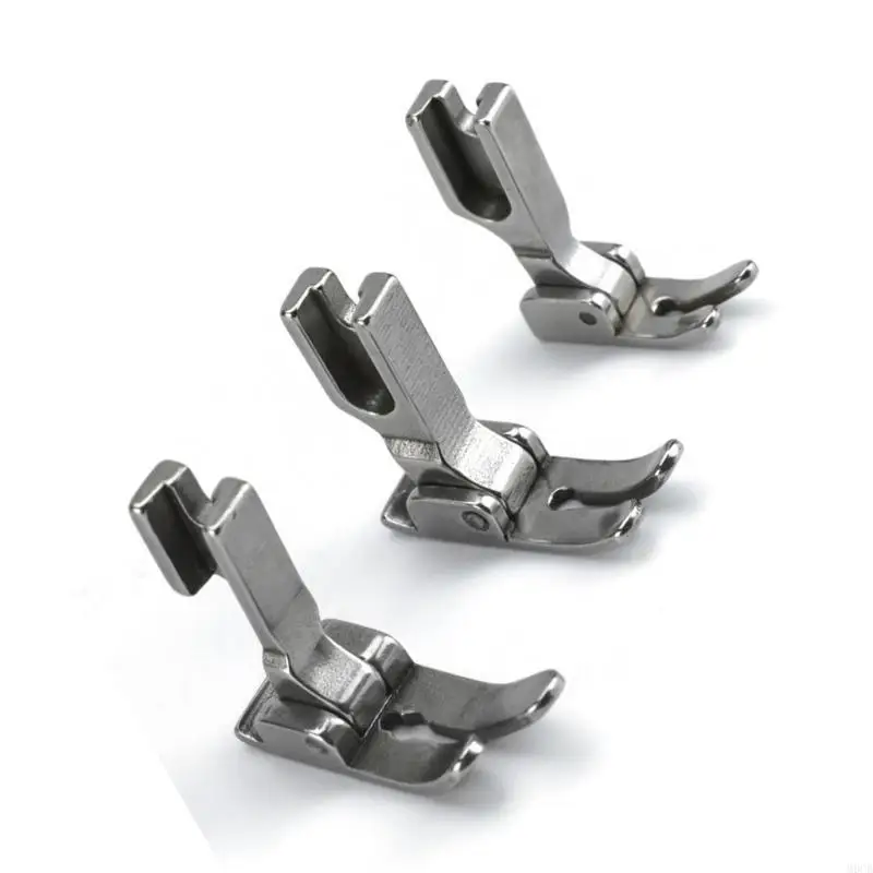 M6CB Pack of 3 Steel Presser Feet Sewing Machine Part for Single Needle Machines