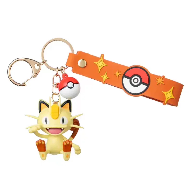 Pokemon Anime Sleutelhanger Hanger Gengar Mimikyu Meowth Snorlax Schattig Karakter Officieel Verzamelbaar Rugzak Autosleutel Decor Speelgoed Cadeau