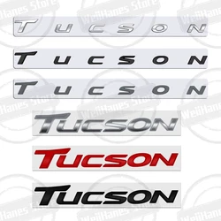 Metal 3D For Tucson Logo Front Hood Badge Letter Logo Car Rear Trunk Body Sticker Emblem Accessories
