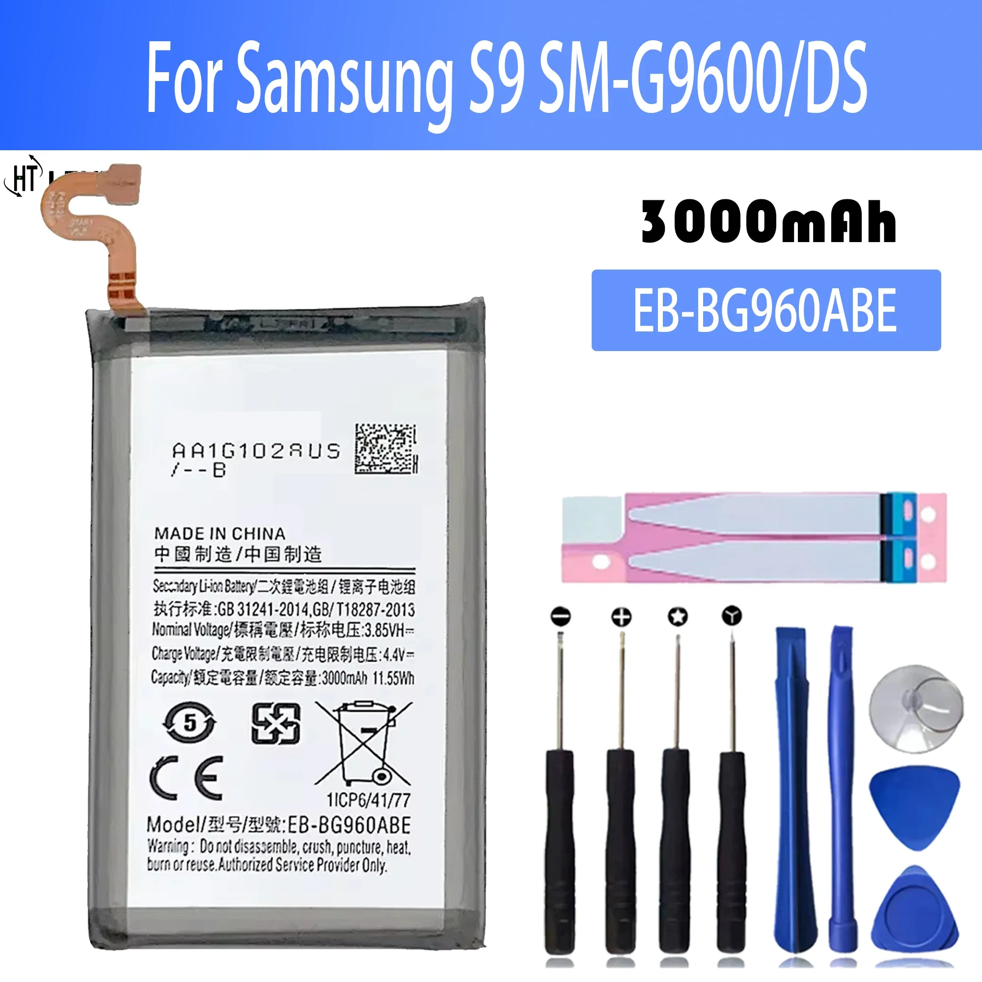 

100% New EB-BG960ABE Battery for Samsung GALAXY S9 G9600 G960F SM-G960 Repair Part high capacity Mobile Phone Batteries