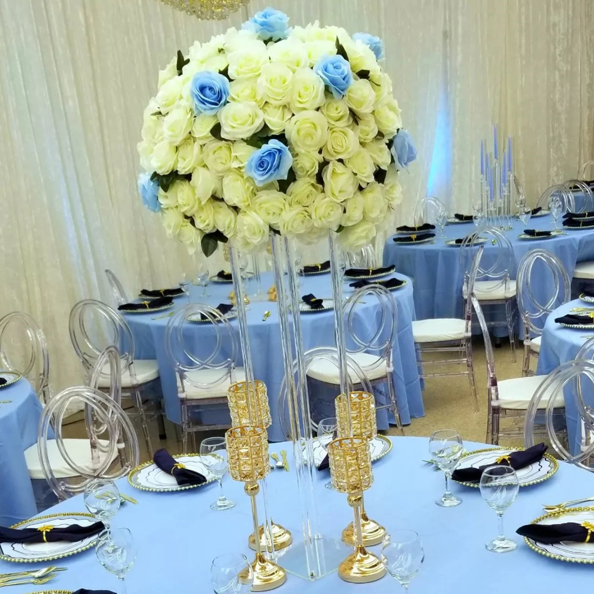 10pcs)Wholesale Crystal Centerpiece Wedding Decoration Crystal Candlestick Holder Wedding Table Centerpiece 1378