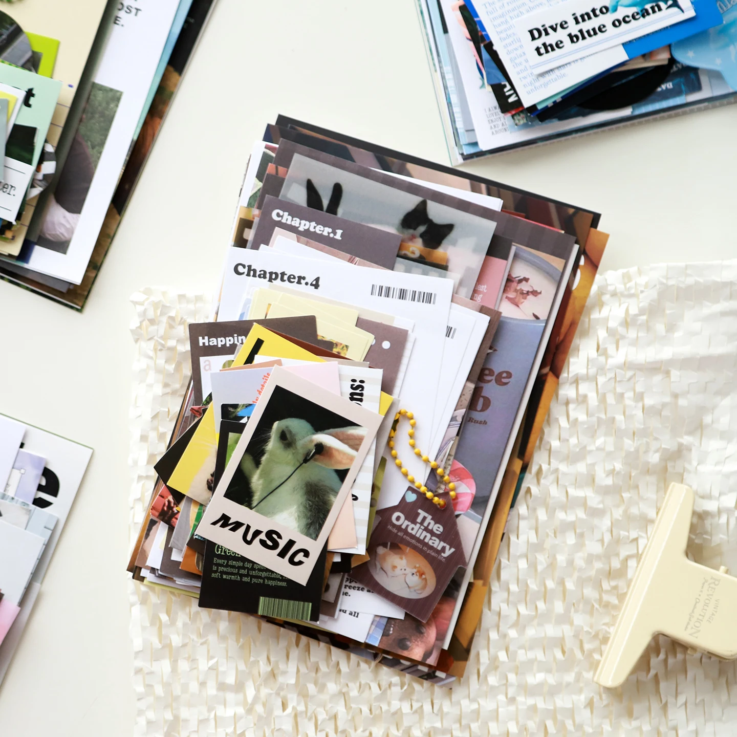Fashion Magazine Korean-Style Instagram-Style Stickers with High-Value Characters and English Text DIY Salt-Style Journal Material Gift Pack