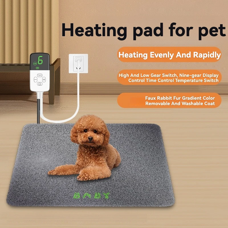 

Adjustable Temperature Waterproof Pet Heating Pad Electric Blanket Winter Warmer Dog Mattress for Cats And Dogs US/EU