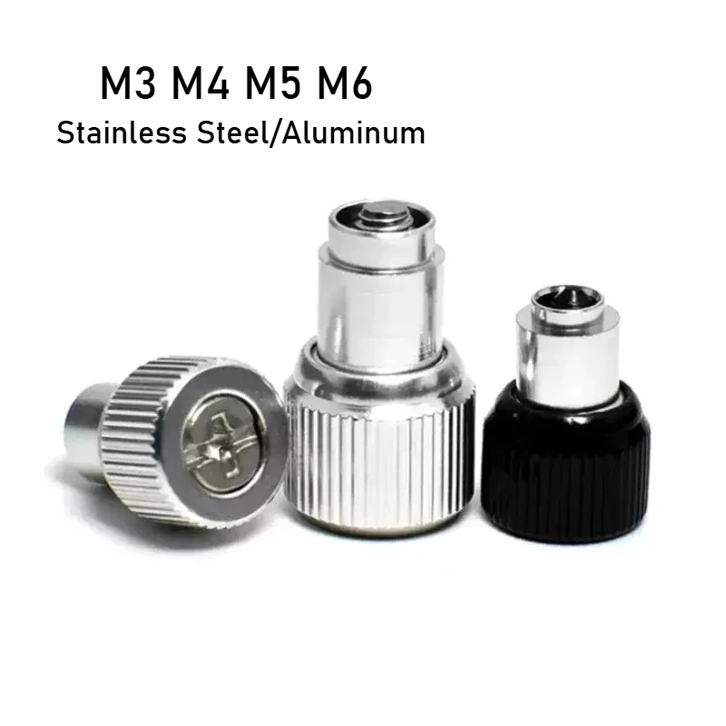 PF15/PF25 M3 M4 M5 M6 Black/Aluminum Does Not Come Out Of Hand Twist Spring Screw Pressure Riveting Type Loose Screw