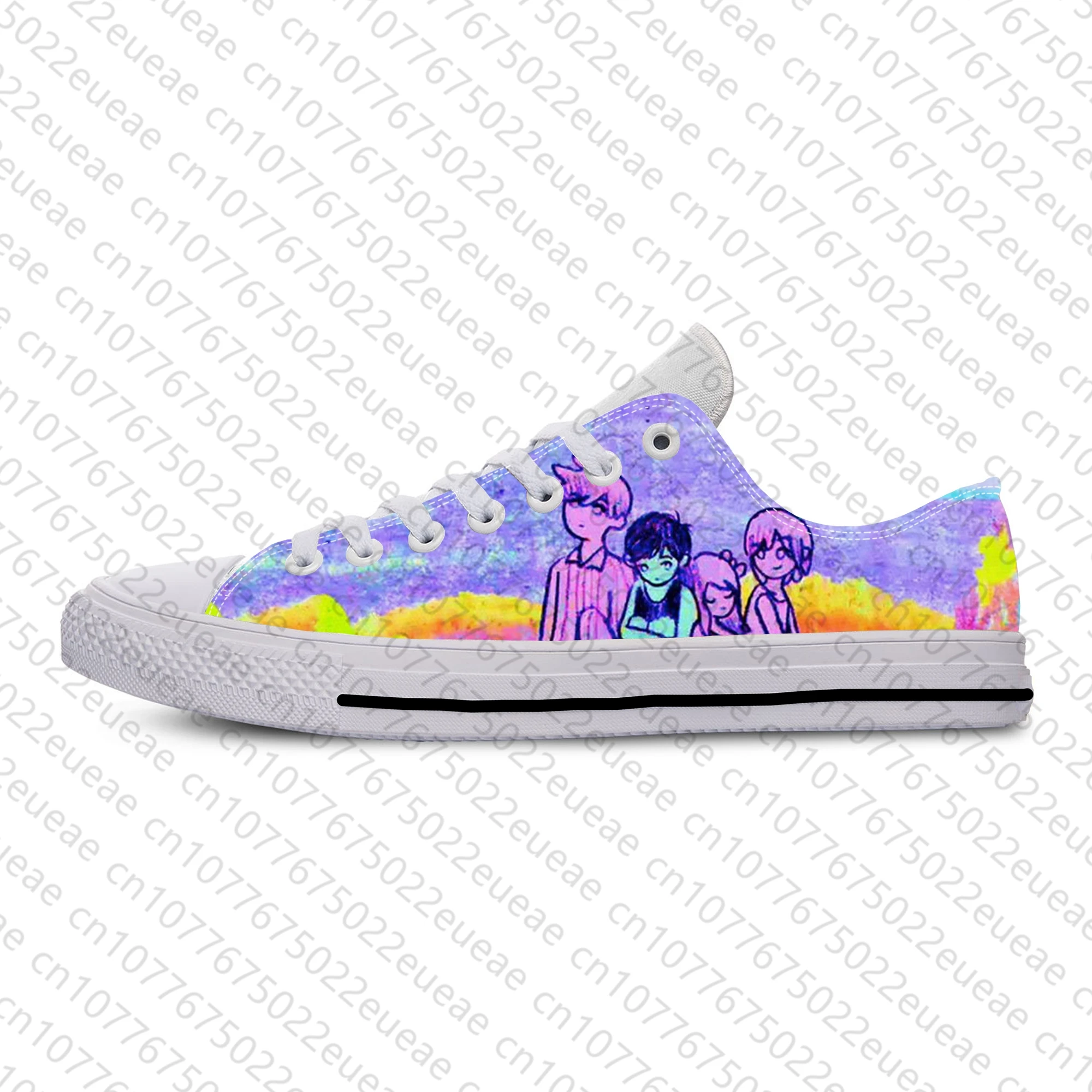 Zapatos de tela informales para hombre y mujer, zapatillas ligeras y transpirables con estampado 3D de cómic, Manga Omori, Anime