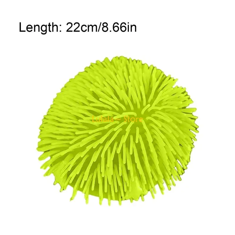 Y4QA قبعة كرة وخز مطاطية ناعمة، حجم قبعة شعر مضحكة، لعبة مرنة للفك نفس الأنماط المضحكة، هدية العيد، حفلة العطلة