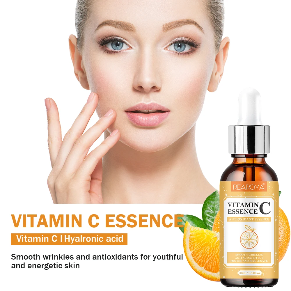 Vitamin C Facial Essence Smoothes Wrinkles Resists Oxidation Enhances Skin Elasticity Firmness Moisturizes Improves Skin Texture