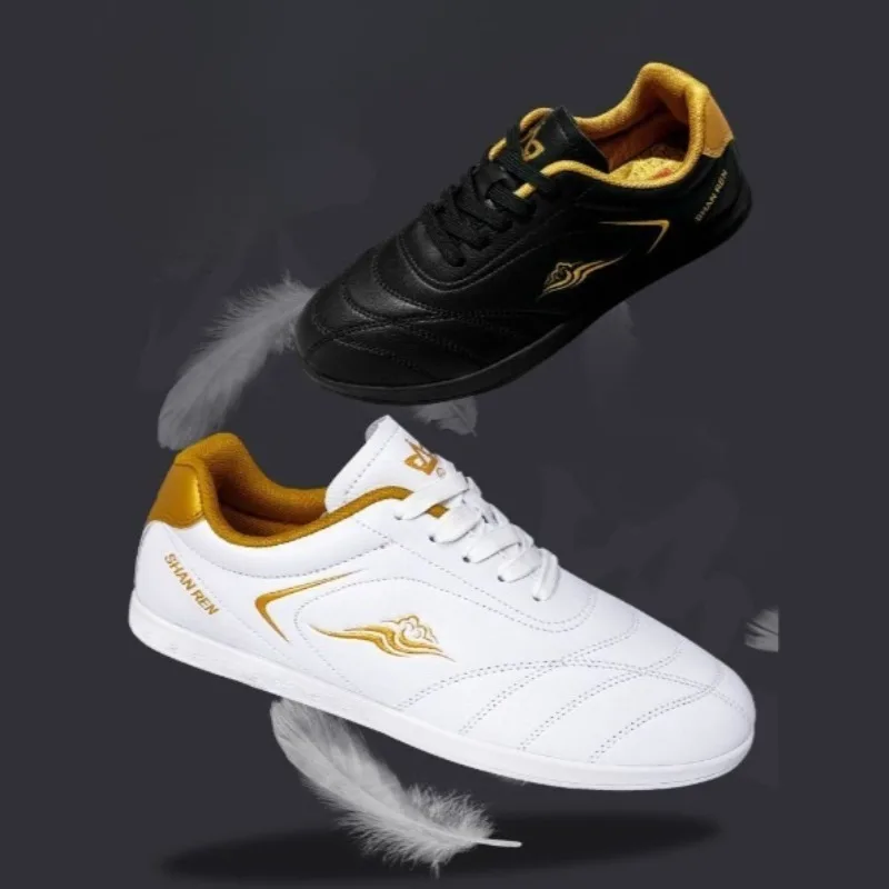 Professional Martial Arts Shoes for Men Adult Exercise Shoe Leather Chinese Traditional Shoe Men Unisex Tai Chi shoes Wushu Shoe