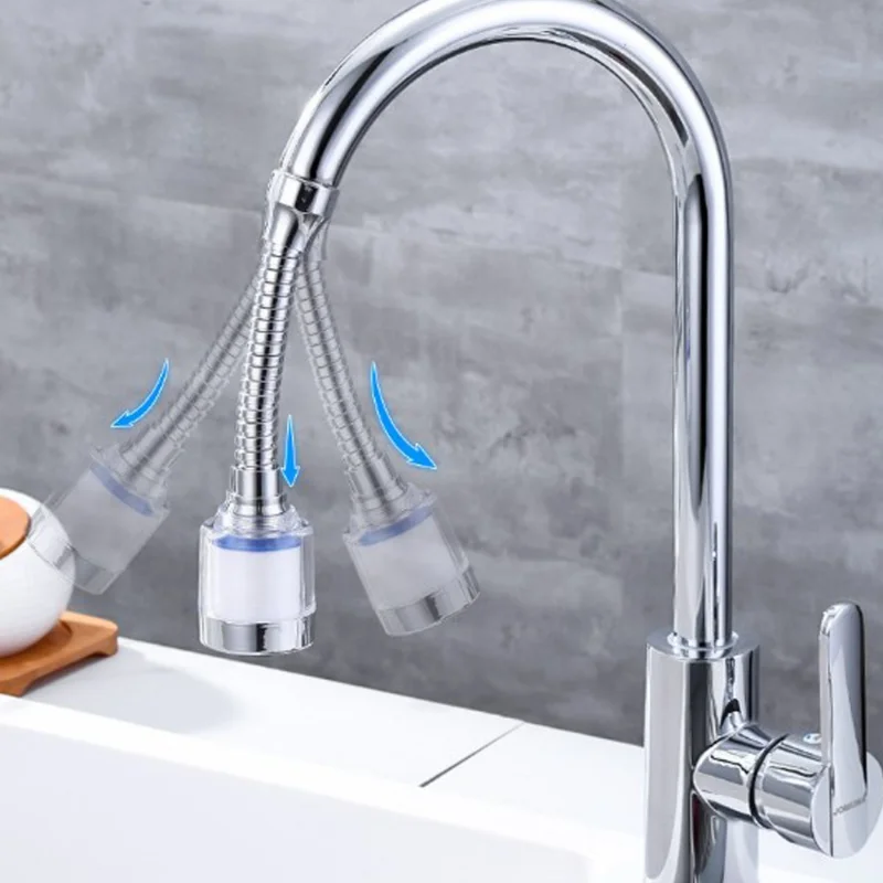 Kitchen Water Tap Faucet Pressurized Bubbler Filter Remove Chlorine Heavy Metals Basin Extender Hard Water Filtration Purifier