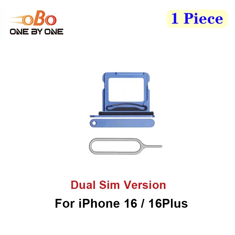 Dual SIM Card Tray Holder Slot Replacement for iPhone 16 and 16 Plus Dual Sim Version Card Tray Holder Black Green Blue (1PC) image 4