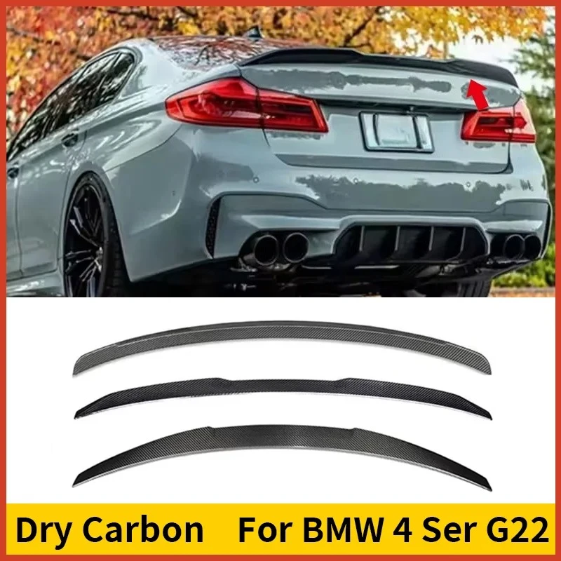 

For BMW 4 Series Real Dry Carbon Fiber coupe G22 Blade style M4 style PRO style Spoiler Body Kit modification 21-25 Accessories