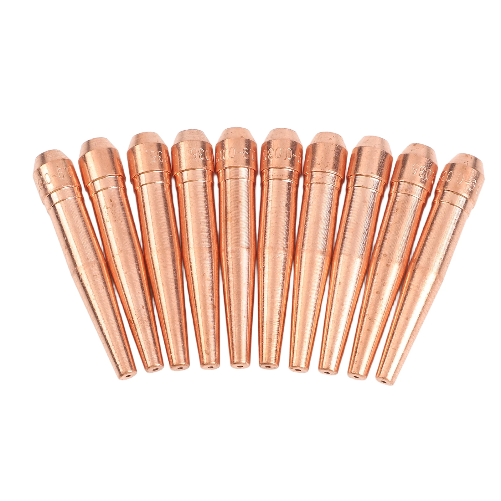 TT035 Tapered Copper Contact Tips 035 ( 9 mm) Pack of 10 Welding Nozzles for Centerfire Series Welding Applications